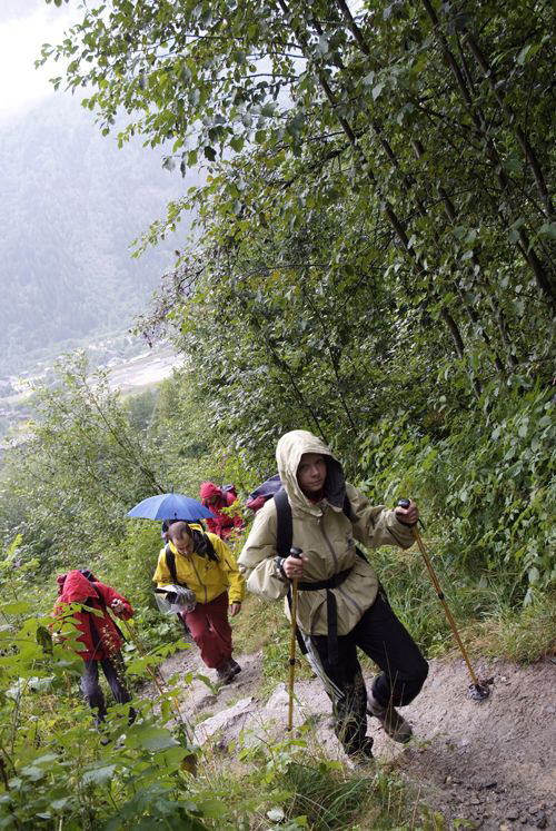 Malgré la pluie, on va quand même s’offrir une petite marche cet après-midi ! (Andréa)