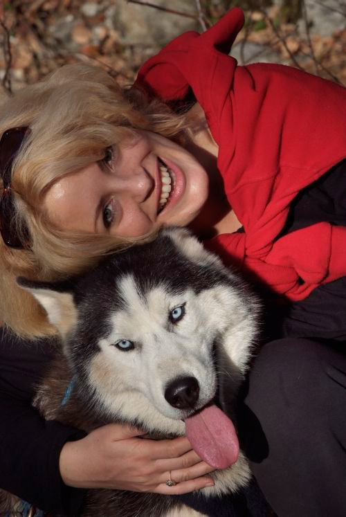 Pose de stars pour Laura et son bodyguard de rando !