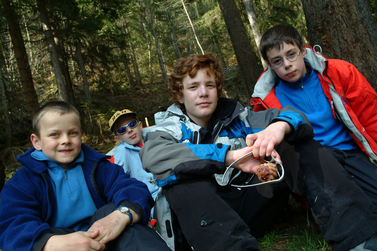 Vous êtes fatigués les gars, ou vous profitez du paysage ? (Arthur, Pamphile, Rémi F et Théo).