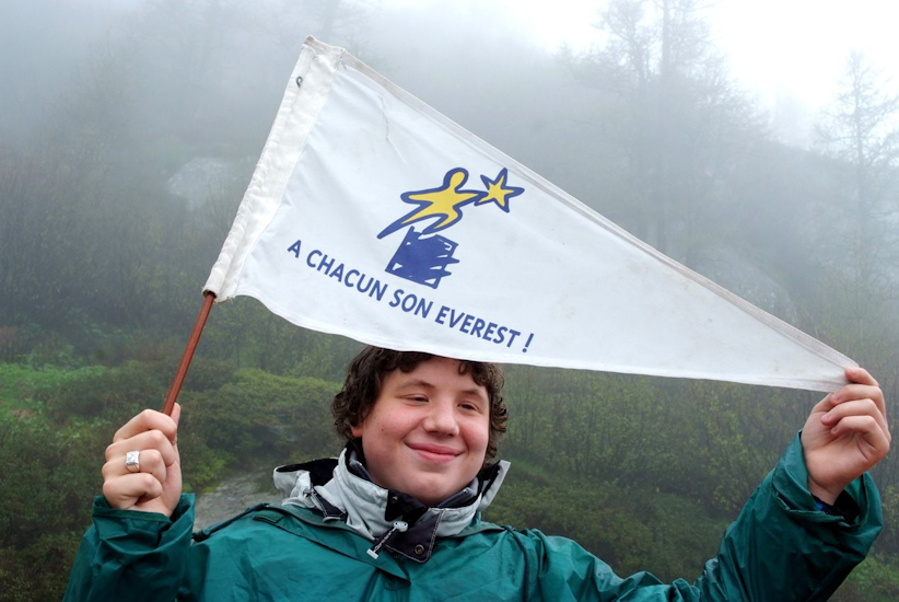 Il peut avoir le sourire Kévin, malgré la pluie, il a atteint son but !