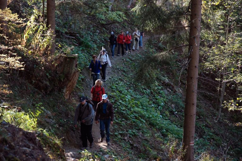 C’est reparti sur le sentier étroit ! De la vallée, ce glacier ne semblait pas si loin…