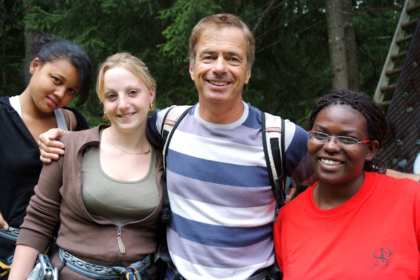 Ah, les filles, qu’est-ce qu’on deviendrait sans notre super guide Michel… (Olivia, Céline et Cathie).