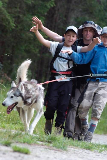 Trio de fanfarons-mushers ! Antoine, Lucas et sous la feuille de chou, François !