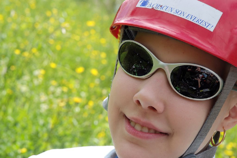 Un joli sourire, ça résume bien l’ambiance générale de cette semaine à Chamonix : c’est la belle vie ! (Virginie)