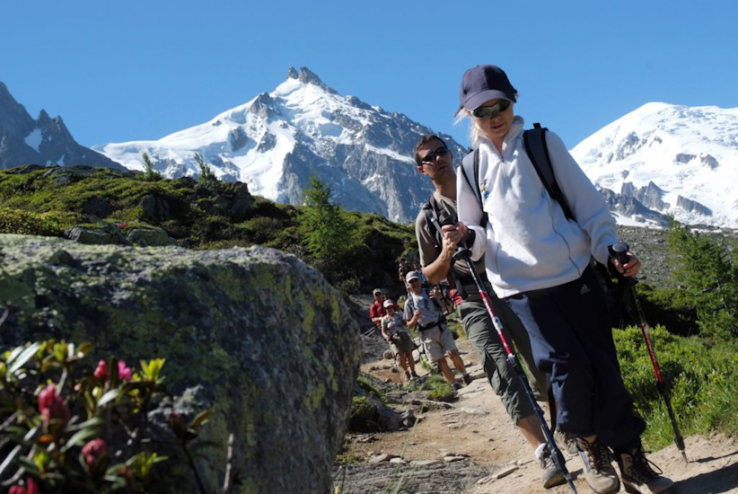 L’Aiguille du Midi est loin derrière Lysiane maintenant, comme quoi on avance vite…