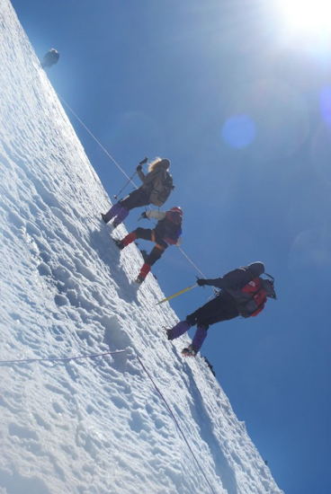 Descente en rappel en fin de journée !