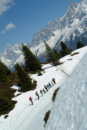 C’est l’heure de rentrer, la troupe peut redescendre à Chamonix !