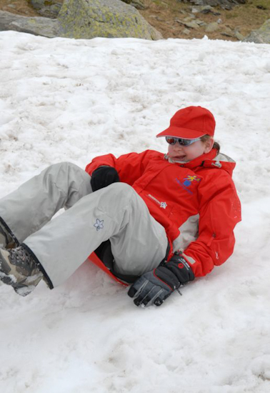 Et une glissade en luge