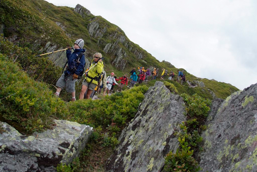 On connait ce chemin, mais ça va plus vite quand on descend !