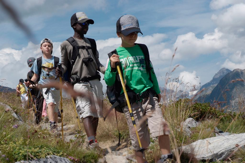 Allez les garçons, dernière ligne droite et on rentre au chalet ! (Paul, Hamidou et Théo)