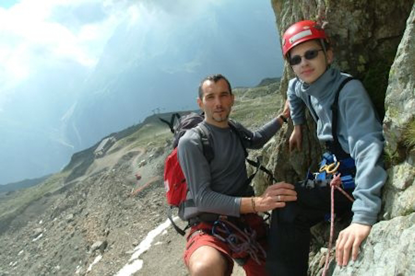 Rien de tel qu’une corniche en haute altitude pour faire une pause !