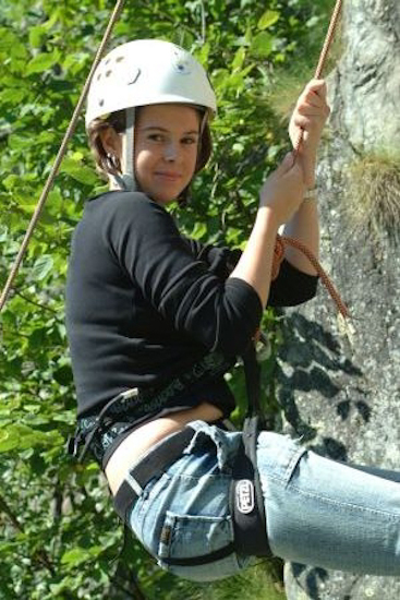 Coralie fait la pose pendant la pause !
