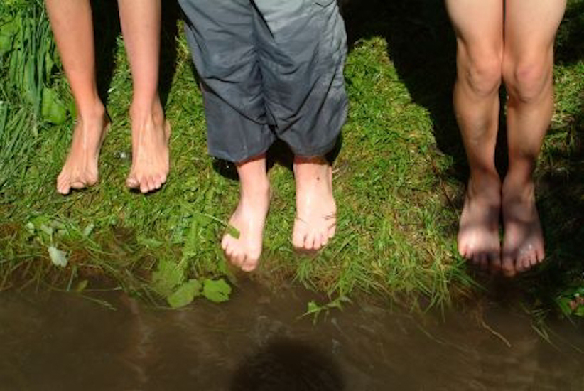En bord de rivière, on aperçoit parfois un drôle de spécimen, assez rare en cette région : le Pied Hésitant !