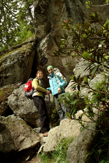 Depuis la journée d’escalade, Marion est très à l’aise sur les rochers !