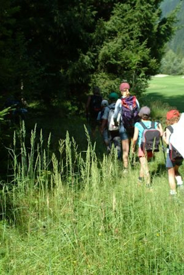 Montagnards en herbe tous derrière Christine !