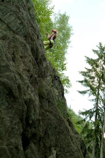Amandine est allée si haut qu’elle pourrait chatouiller les cimes des sapins !
