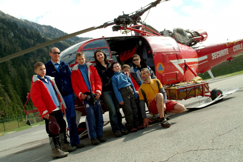 Et merci aux gendarmes de Chamonix pour la visite des hélicos, c’est géant !