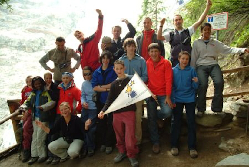 Le groupe est au grand complet ce matin pour une petite balade le long du glacier des Bossons !