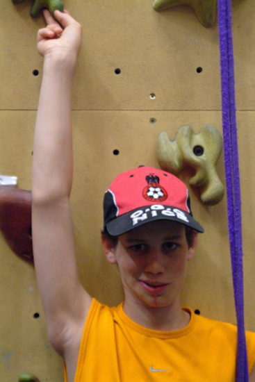 Champion au pied du mur ! Damien.