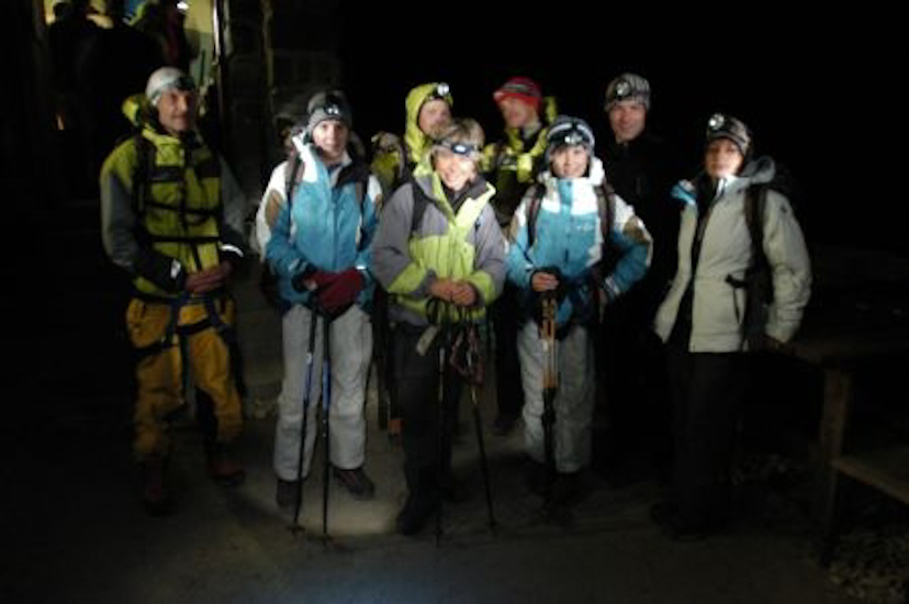 Ambiance nocturne pour notre super cordée !