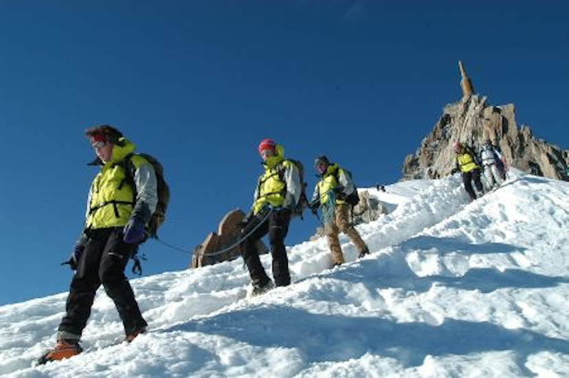 Arête étroite demandant une maîtrise parfaite du cramponnage !
