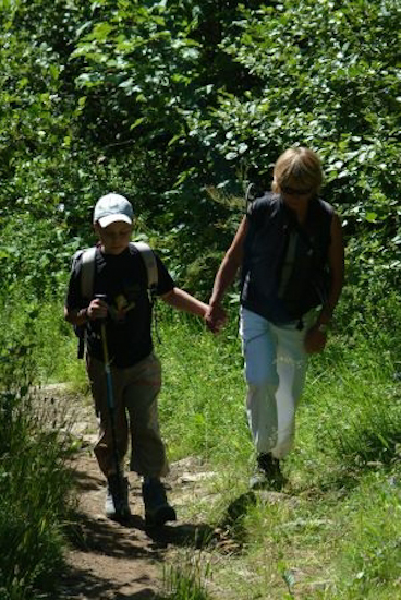 Nous avons déjà avalé un bon morceau du parcours. Evidemment, Christine est toujours là pour nous soutenir.