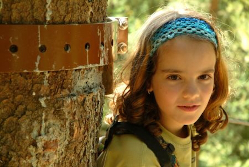 Daphnée en pleine concentration avant le passage d’un arbre à l’autre, ça c’est un regard déterminé !