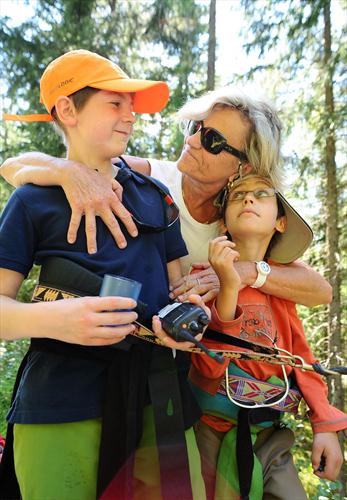 Xavier et Nicolas avec Martine