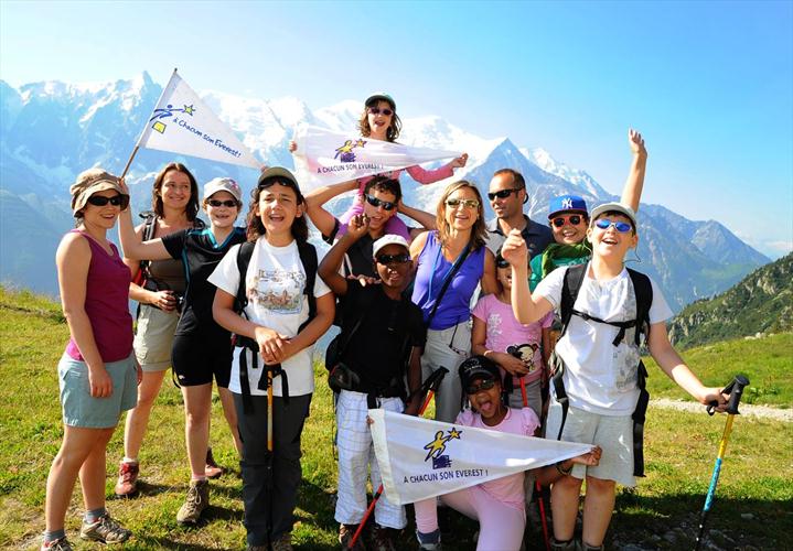 Départ du plan Praz pour le groupe guidé par Mathieu