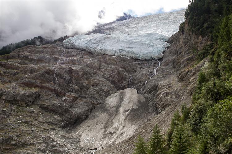 Le fameux glacier des Bossons