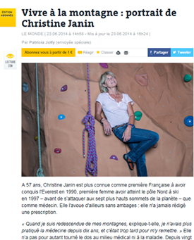 Le Monde - Mon idée, c'est d'amener les malades vers leur Everest à eux